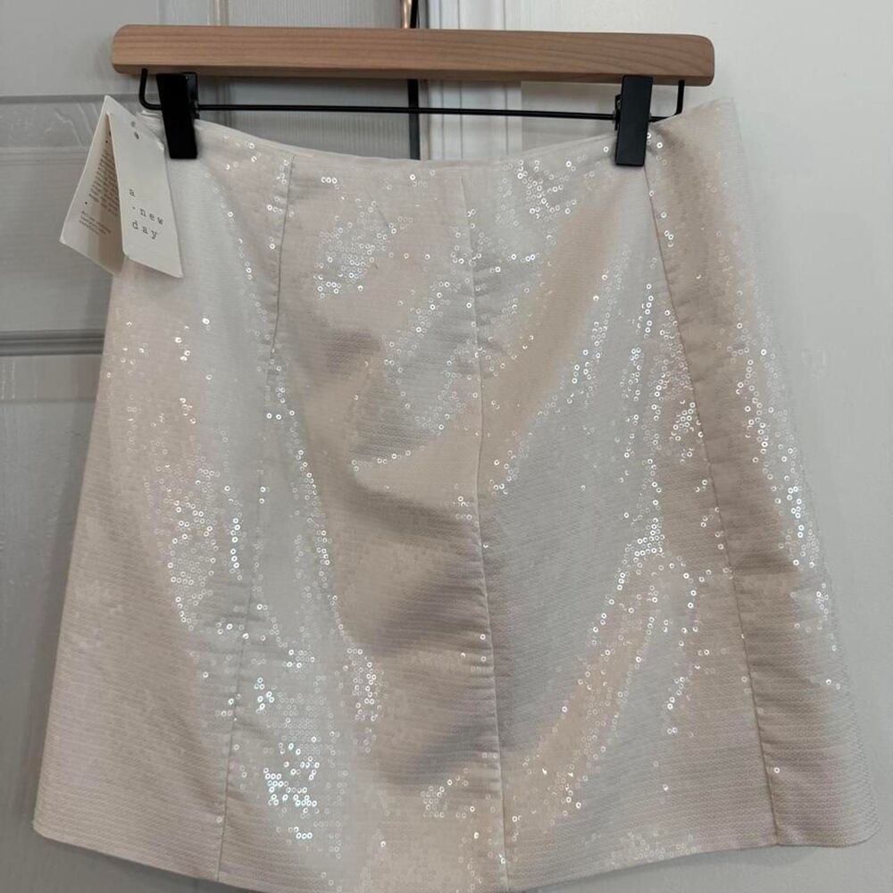 A New Day, Women's Cream Sequin Skirt, Women's Size 4